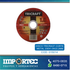 DISCO TRICRACF CORTE METAL 230X1,9X22,2MM