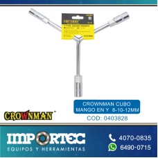 CROWNMAN CUBO MANGO EN Y  8-10-12MM