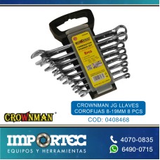 CROWNMAN JG LLAVES COROFIJAS 8-19MM 8 PCS