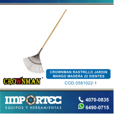 CROWNMAN RASTRILLO JARDIN 22 DIENTES/SIN PALO