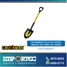 CROWNMAN PALA DE ACERO MANGO DE FIBRA DE VIDRIO
