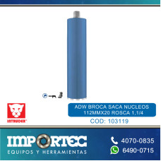 ADW BROCA SACA NUCLEOS 112MMX20 ROSCA 1,1/4
