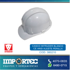 CASCO INTRUDER  BLANCO CE ANSI AJUSTE PERILLA