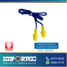 TAPON AUDITIVO PLASTICA CORDON