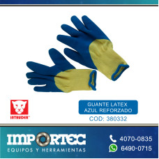 GUANTE LATEX AZUL REFORZADO