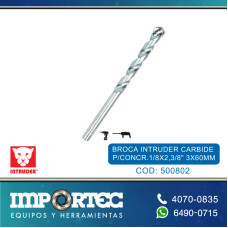 BROCA INTRUDER CARBIDE P/CONCR.1/8X2,3/8