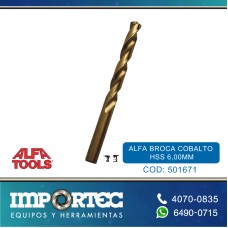 ALFA BROCA COBALTO HSS 6,00MM