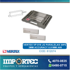 VERTEX VP-018 JG PARALELAS 20PZ 3MM ACCURACY 0.01MM