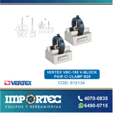 VERTEX VBC-195 V-BLOCK PAIR C/ CLAMP