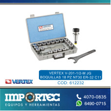 VERTEX V-201-1/2-M JG BOQUILLAS 18 PZ NT30 ER-32