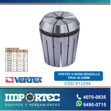 VERTEX V-40260 BOQUILLA ER40 26-25MM