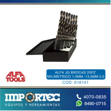 ALFA JG BROCAS 25PZ MILIMETRICO 1,0MM -13,0MM 0,5