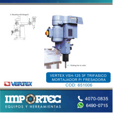 VERTEX VSH-125  MORTAJADOR P/ FRESADORA TRIFASICO