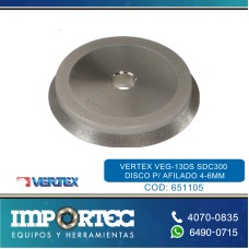 VERTEX VEG-13DS SDC300 DISCO P/ AFILADO 4-6MM