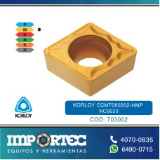 KORLOY CCMT060202-HMP NC9020 P/BARRENO