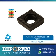 KORLOY CCMT060202-HMP PC9030 P/BARRENO