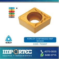 KORLOY CCMT060202-HMP NC3220 P/BARRENO