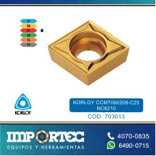 KORLOY CCMT060208-C25 NC6210 P/BARRENO