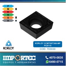 KORLOY CCMT09T308-MP PC8115 P/BARRENO