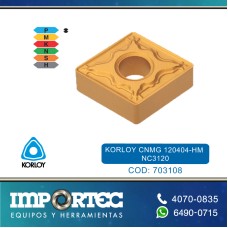 KORLOY CNMG 120404-HM NC3120