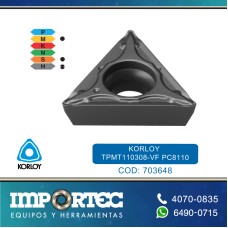KORLOY TPMT110308-VF PC8110 TRIANG POSIT BARRE
