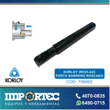 KORLOY IRH25-22C PORTA BARRENO ROSCADO