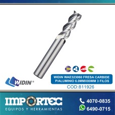 WIDIN WAE323060 FRESA CARBIDE P/ALUMINIO 6.0MMX80MM 3 FILOS