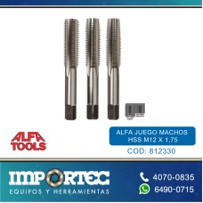 ALFA JUEGO MACHOS HSS M12 X 1,75