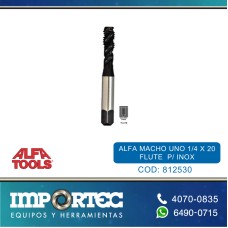 ALFA MACHO UNO 1/4 X 20 FLUTE  P/ INOX