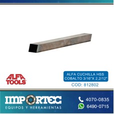 ALFA CUCHILLA HSS COBALTO 3/16