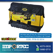 CROWN MALETIN DE HERRAMIENTAS MULTIPROPOSITO FONDO DE GOMA