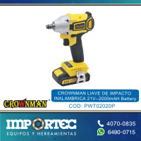CROWNMAN LlAVE DE IMPACTO INALAMBRICA 21V--2000mAH Battery
