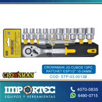 CROWNMAN JG CUBOS 13PC RATCHET ESP1/2